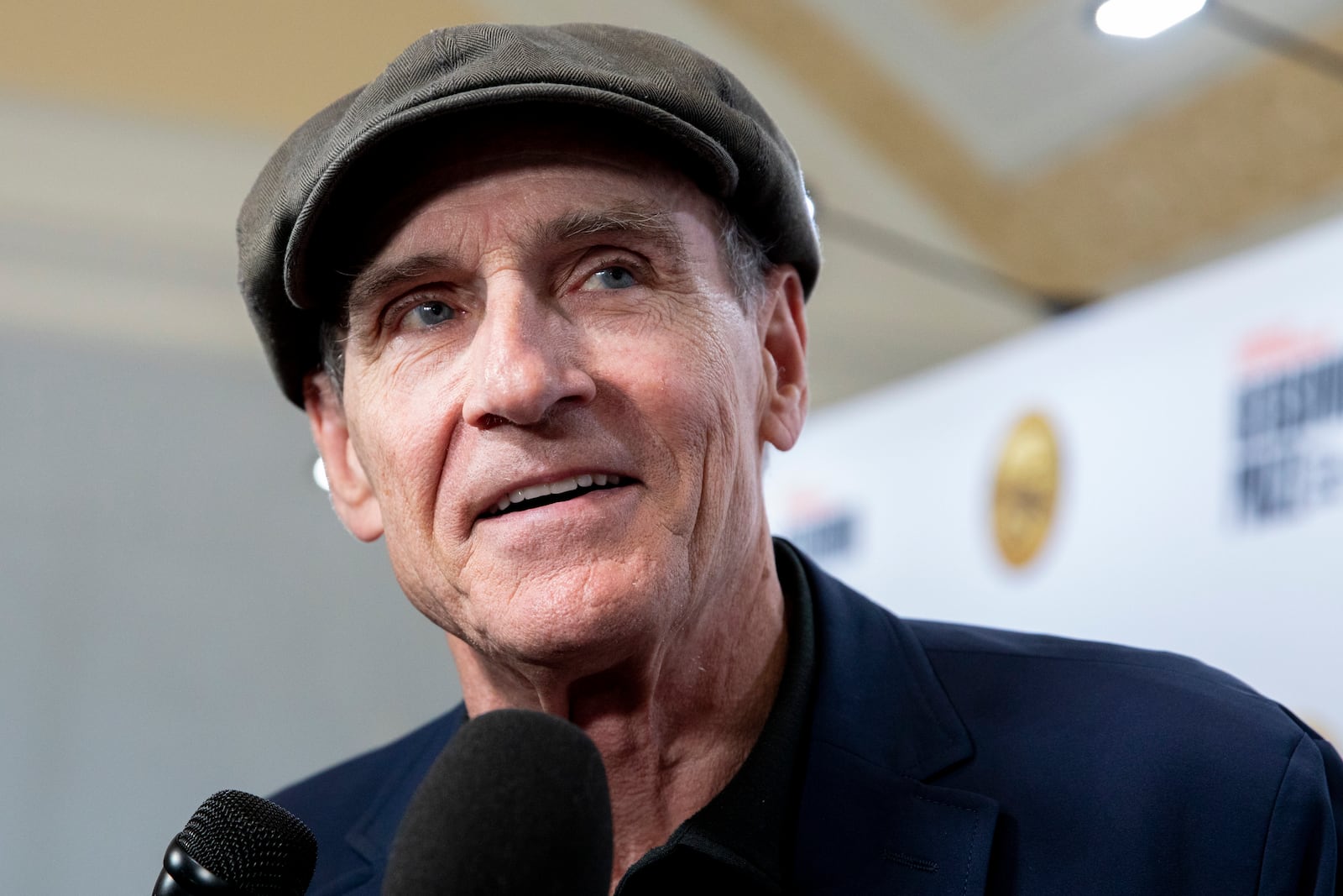 FILE - James Taylor appears at the presentation of the Gershwin Prize, honoring Joni Mitchell, at DAR Constitution Hall in Washington on March 1, 2023. (AP Photo/Amanda Andrade-Rhoades, File)