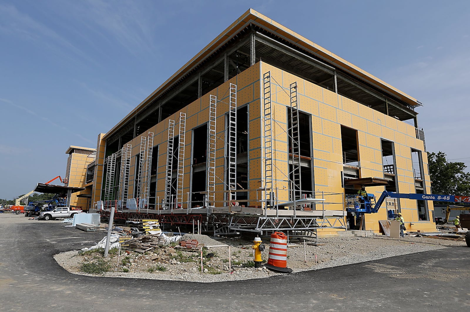 Kettering Health Network Troy Hospital is constructing a hospital in Troy, pictured under construction on Nov. 1. It is expected to open in the summer of 2019. STAFF