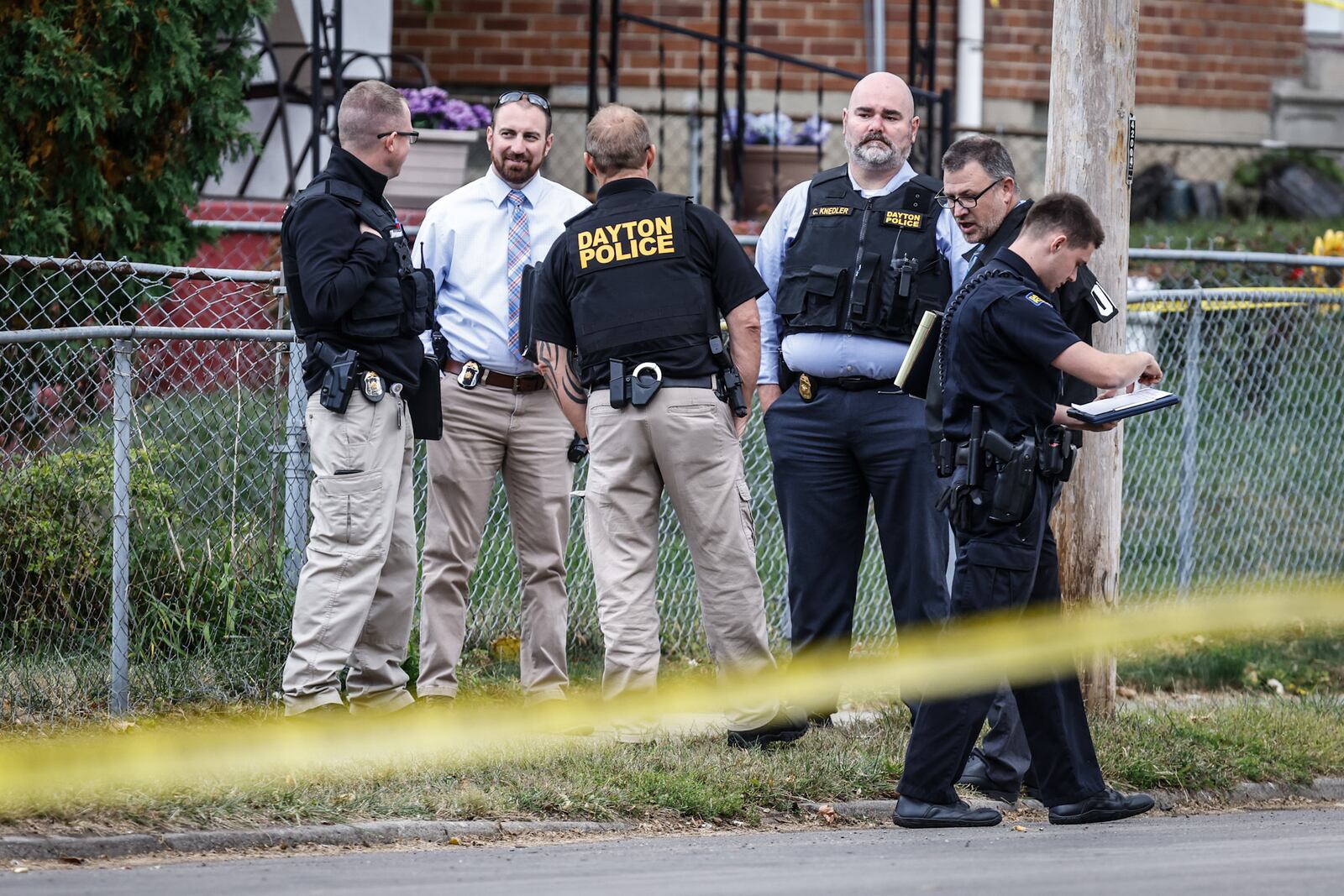 A Dayton police officer stabbed while responding to a mental health call Thursday, Oct. 13, 2022, on Bancroft Avenue was reported in stable condition at Miami Valley Hospital. JIM NOELKER/STAFF