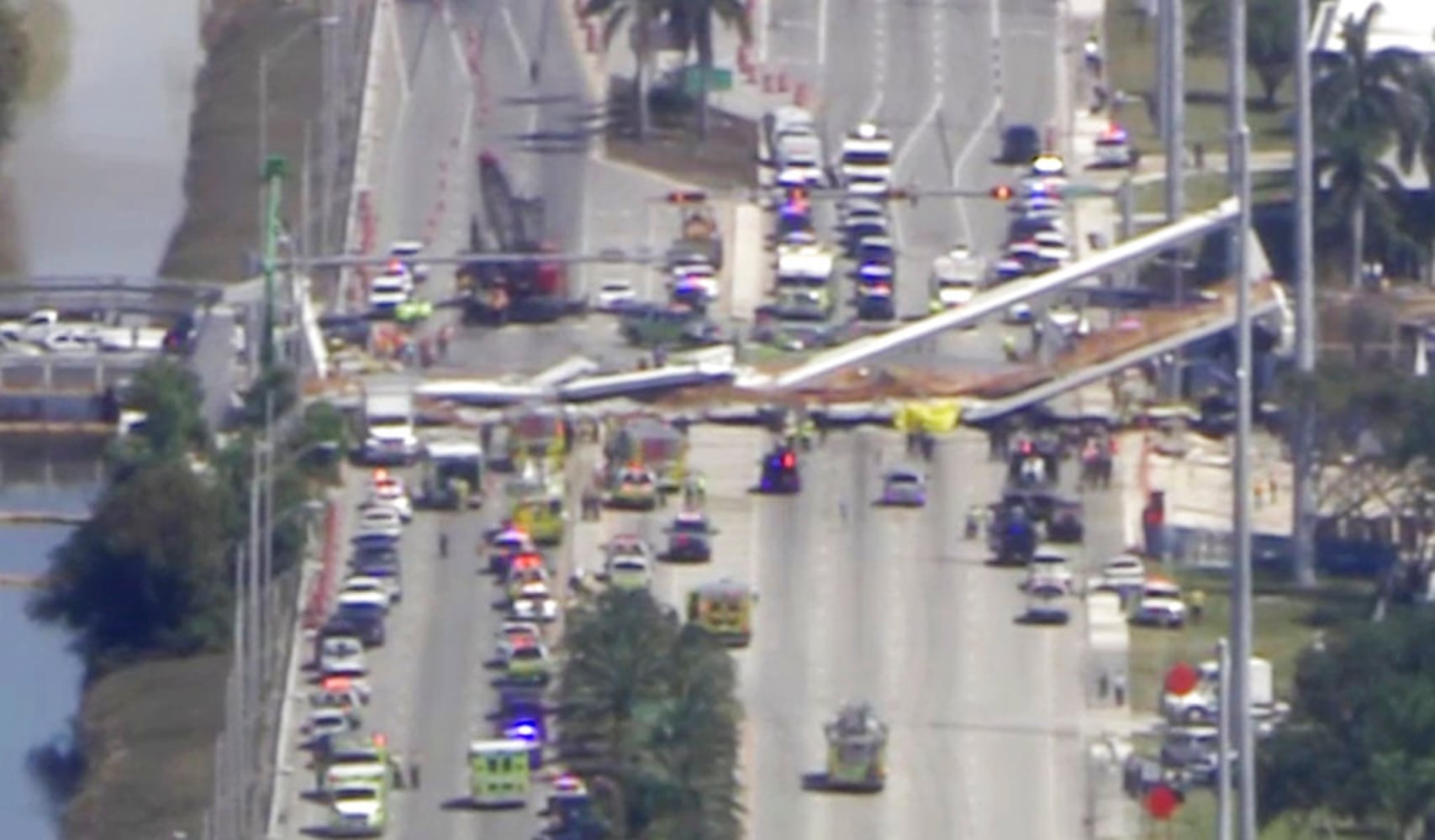 Photos: FIU pedestrian bridge collapses in Miami