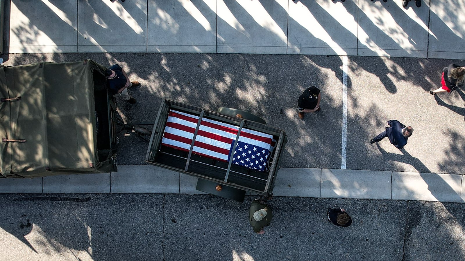 Sugarcreek Twp. resident and World War II veteran, James "Pee Wee" Martin was laid to rest Wednesday Sept. 21, 2022, at the Dayton National Cemetery. As a member of the 101st Airborne Division, known as the “Screaming Eagles,” he parachuted into Normandy on June 5, 1944, one of the first American forces to land. JIM NOELKER/STAFF