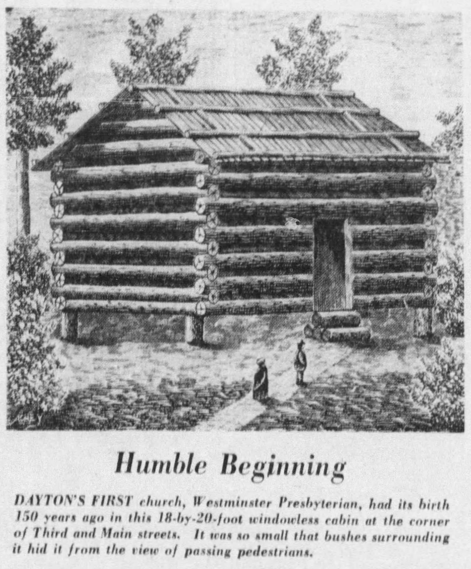 It all started when First Presbyterian Church was organized in 1799. A year later, a rustic log cabin built and regular church meeting began. JOURNAL HERALD ARCHIVES