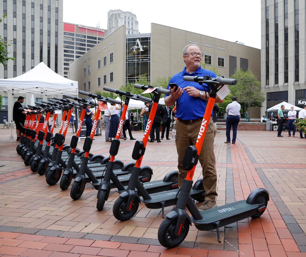 PHOTOS: Scooters hit the streets of downtown Dayton