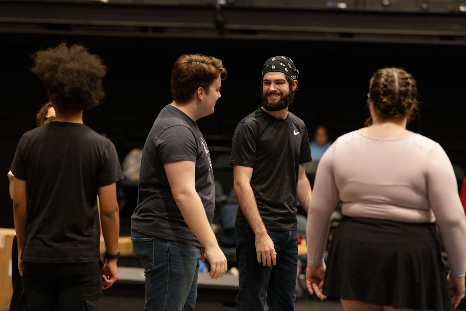 Luke DeVilliers as Jesus in University of Dayton's production of "Godspell." PHOTO BY SYLVIA STAHL