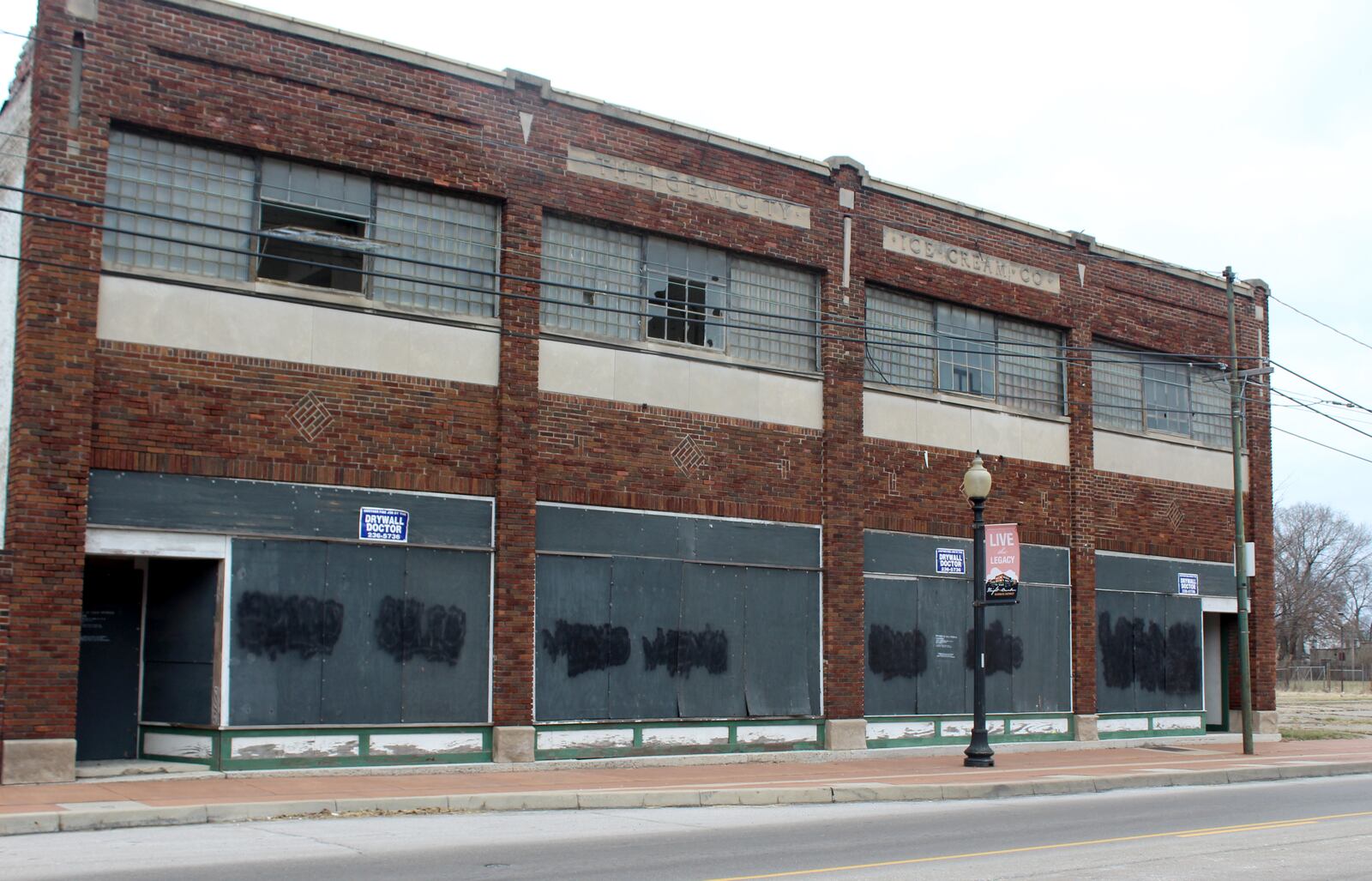 The Gem City Ice Cream Building in the Wright Dunbar Business District was the home of the first manufactured ice cream facility in Dayton. Preservation Dayton Inc., a Dayton non-profit, will attempt to stabilize 10 historic properties in Dayton with the hopes of finding an investor to rehabilitate each one.  DAYTON DAILY NEWS FILE PHOTO