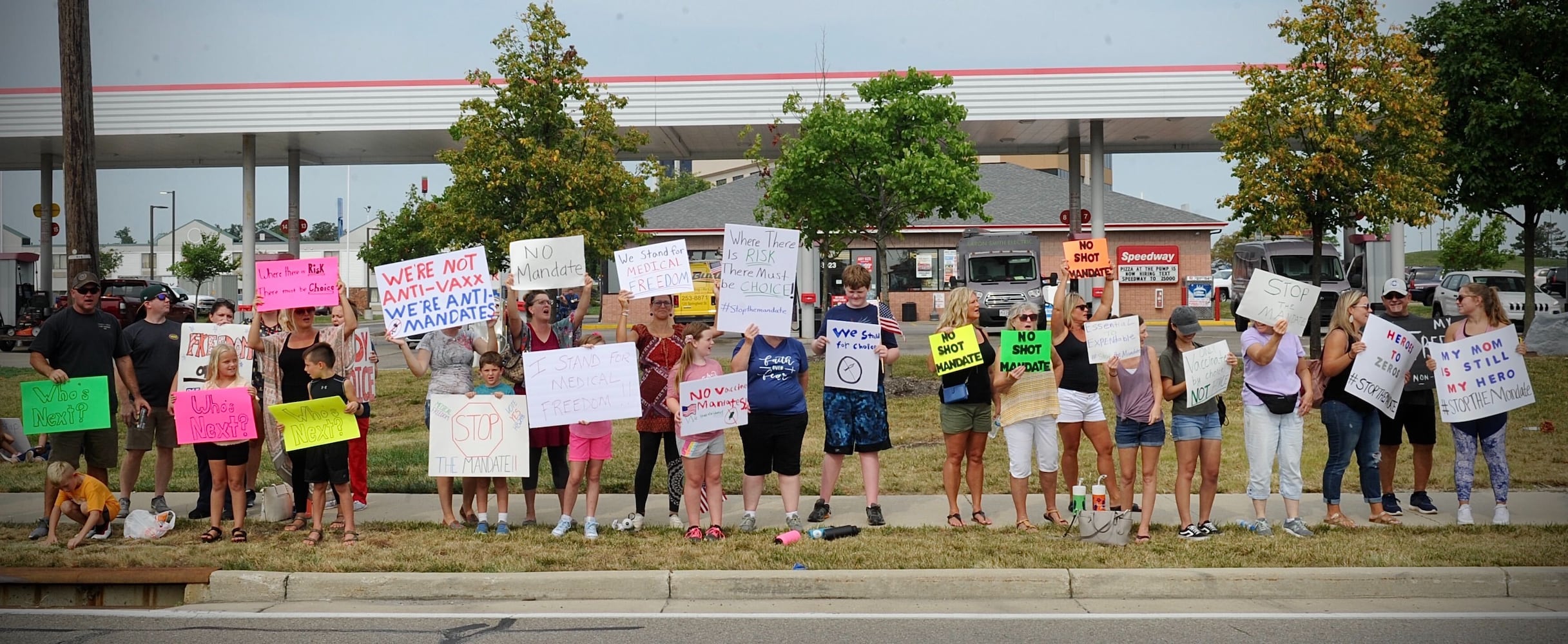 PHOTOS: COVID vaccine protest at Kettering Health