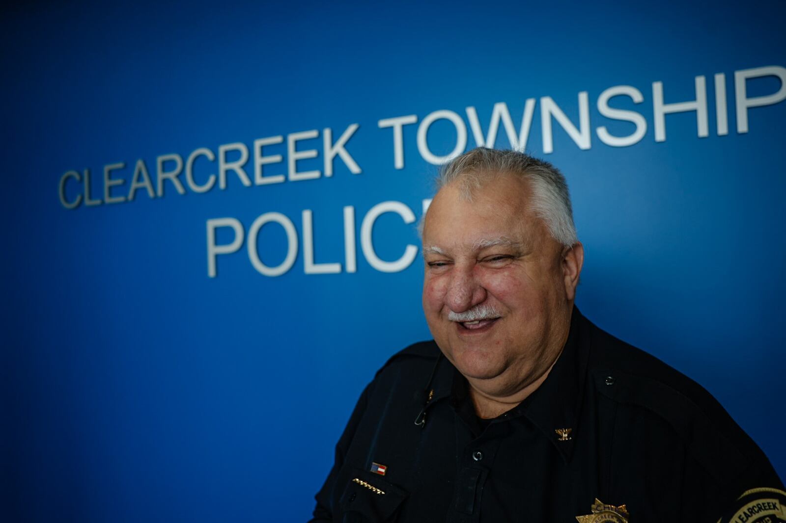 Clearcreek Twp. police chief, John Terrell started the job 16 years ago. “The township is growing and I expect the population will surpass Springboro’s in the next three to four years,” Terrill said. JIM NOELKER/STAFF