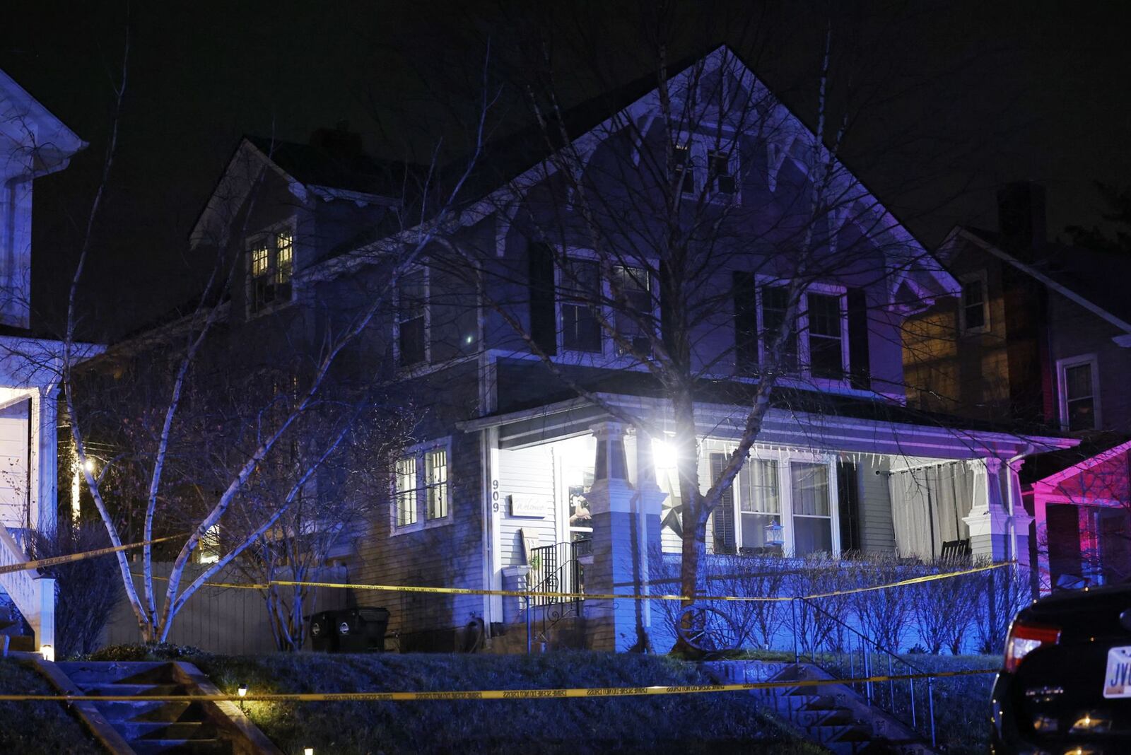 Hamilton Police investigate the shooting of a child on Park Avenue March 30, 2023. Former Centerville police officer Benjamin Bishop, 26, was indicted in June on charges of involuntary manslaughter and reckless homicide in the accidental shooting. The child died. NICK GRAHAM/STAFF