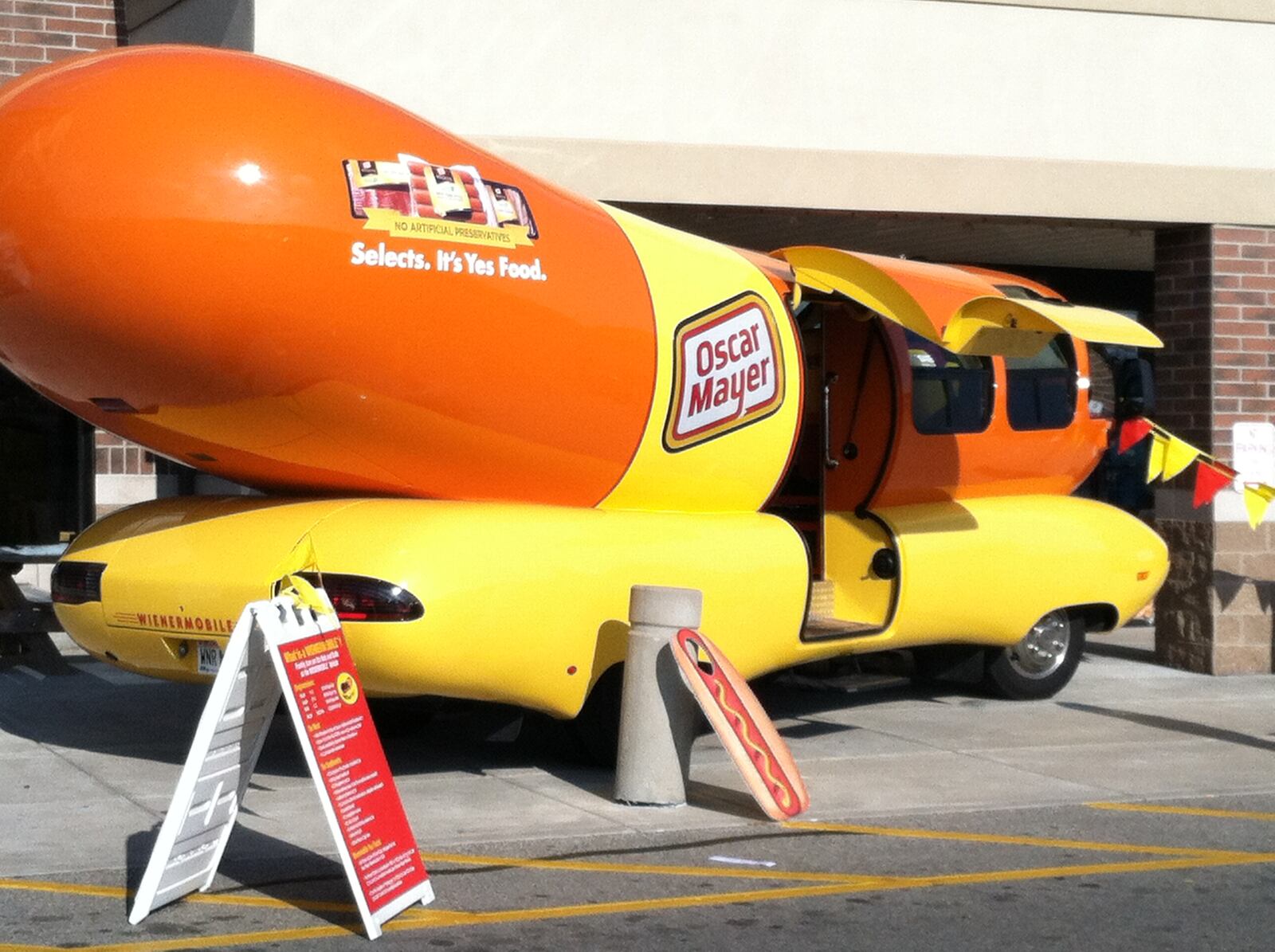 The Oscar Mayer Weinermobile was at the Liberty Township Kroger Marketplace from noon to 2 p.m. Tuesday.