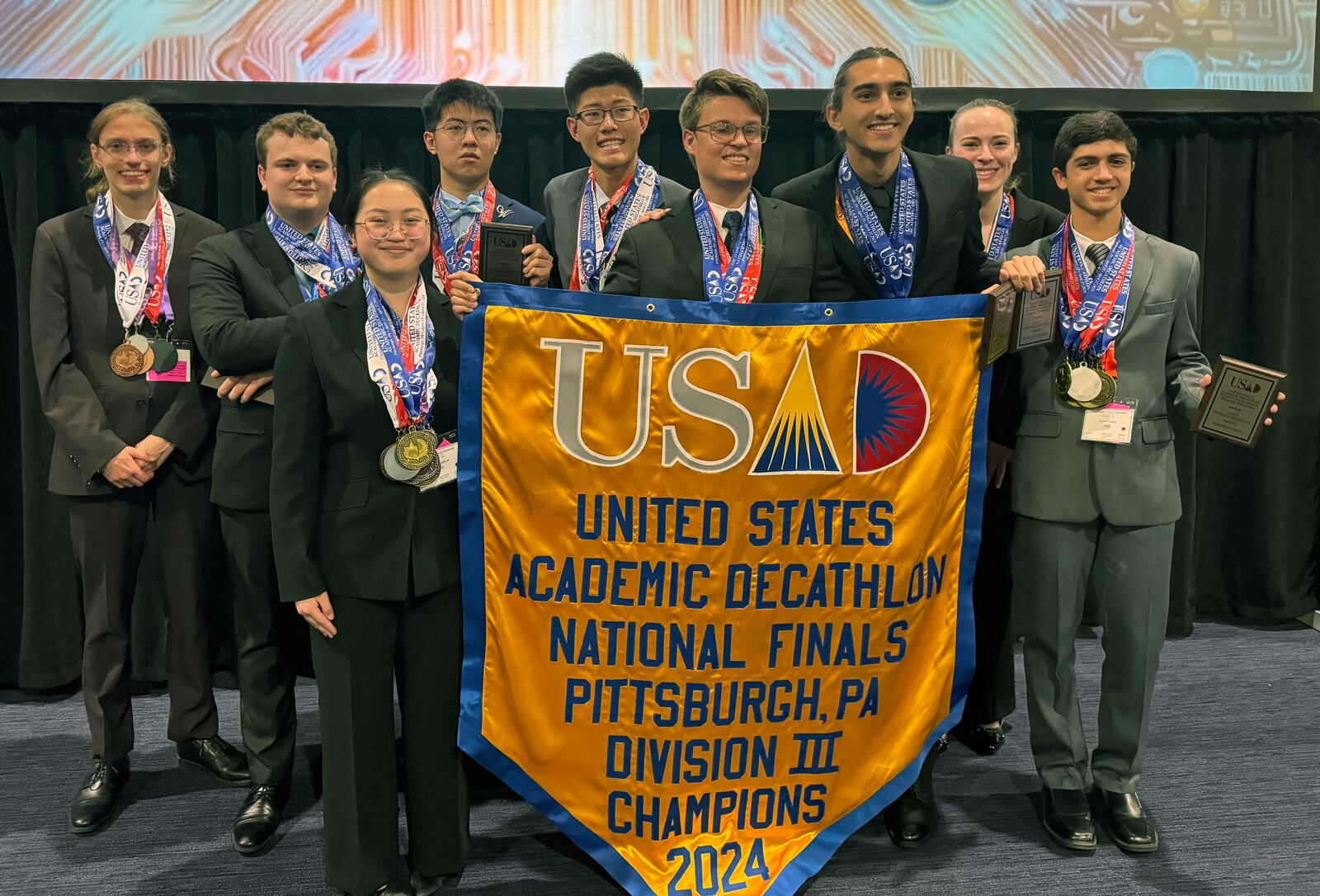 The Oakwood High School academic decathlon team has won its 12th straight Division III national championship this past weekend in Pittsburgh. CONTRIBUTED