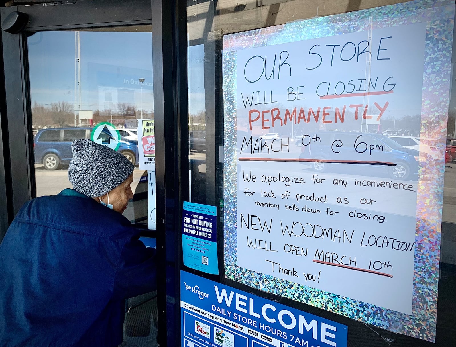 The Kroger store on Spinning Road in Riverside will be closing permanently Thursday, March 9, 2023. The new Kroger store on Woodman Avenue will open Friday morning. MARSHALL GORBY \STAFF