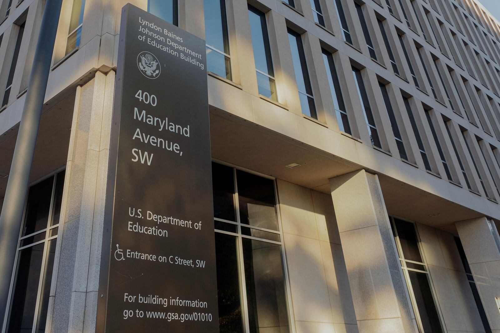 FILE - The U.S. Department of Education building is seen in Washington, Tuesday, Dec. 3, 2024. (AP Photo/Jose Luis Magana, File)