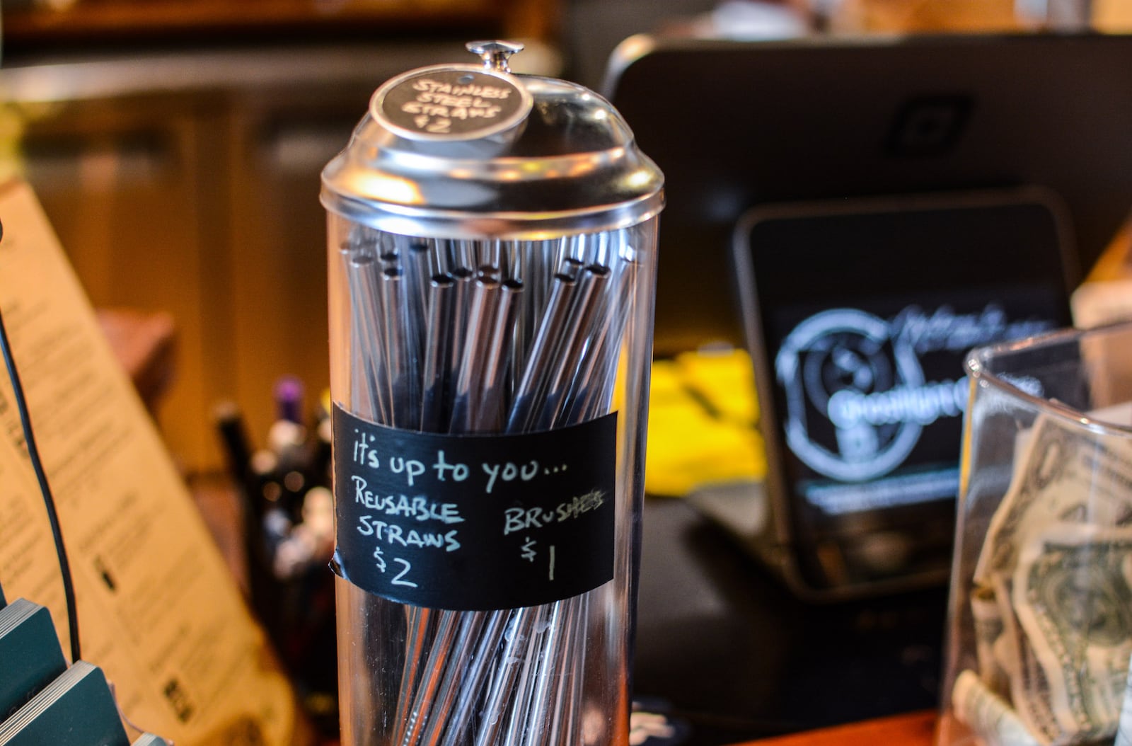 Ghostlight Coffee has introduced a "no waste" system that includes compostable cups, and reusable straws and tumblers.