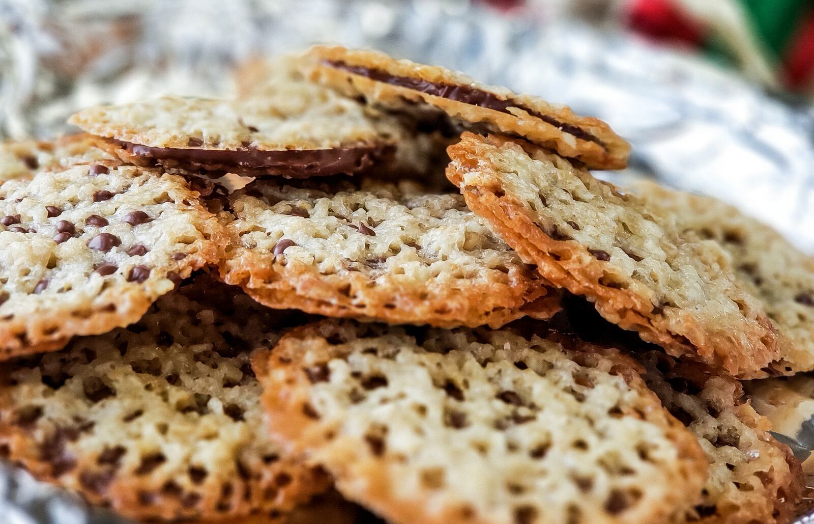 Milk Chocolate Florentine Sandwich Cookies by Sandie Kelly. NICK GRAHAM/STAFF