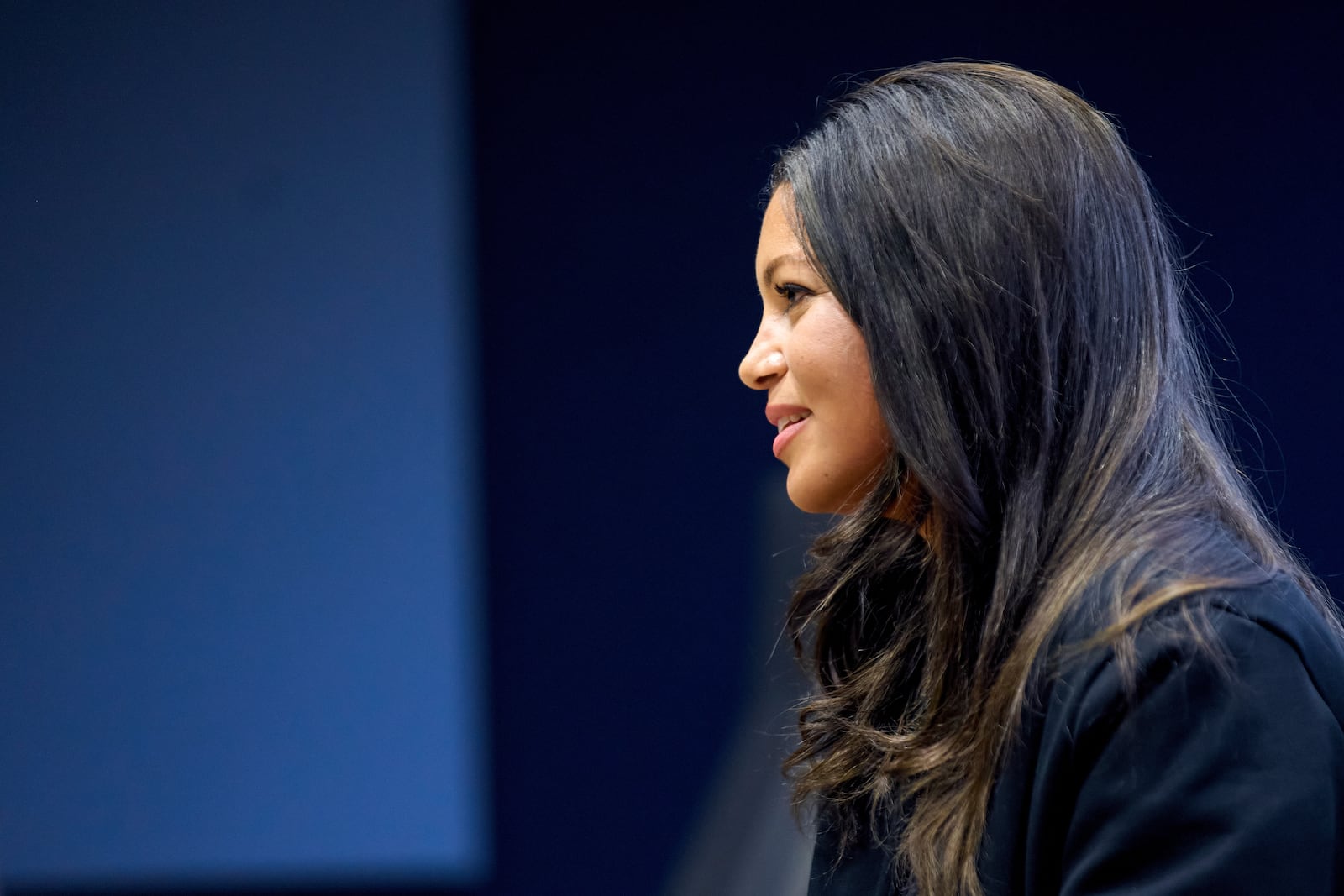 Blizzard Entertainment President Johanna Faries poses for a picture at Blizzard Entertainment headquarters in Irvine, Calif., Thursday, March 6, 2025. (AP Photo/Damian Dovarganes)