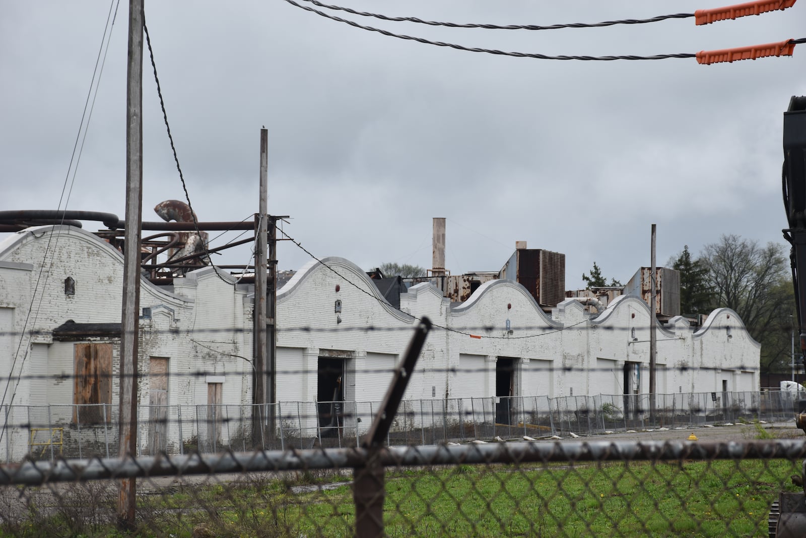 The Wright company factory site in West Dayton. The property, which was home to the Wright brothers' airplane factory, was damaged by fire in the spring of 2023. CORNELIUS FROLIK / STAFF