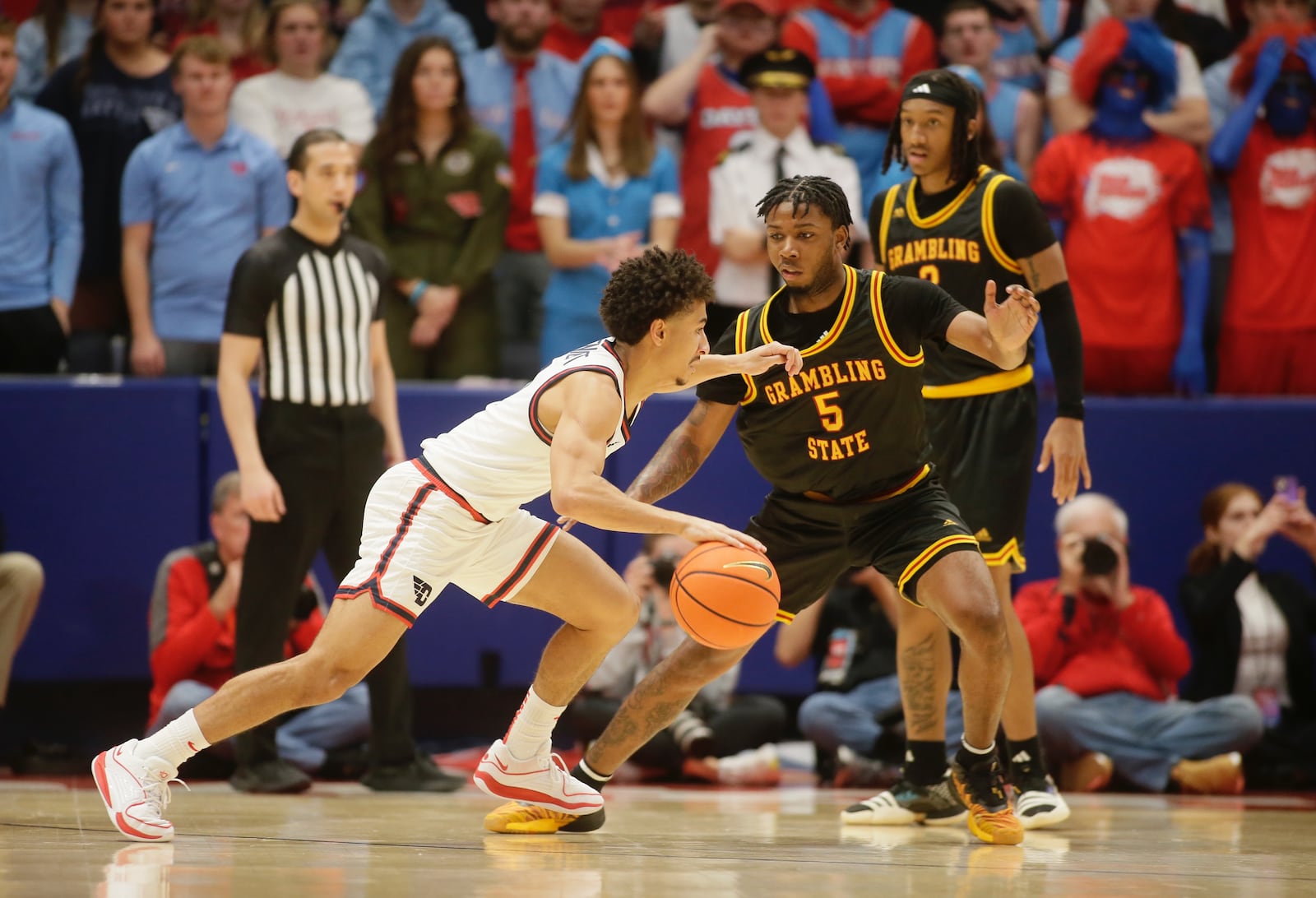 Dayton's Javon Bennett dribbles against Grambling State on Saturday, Dec. 2, 2023, at UD Arena. David Jablonski/Staff