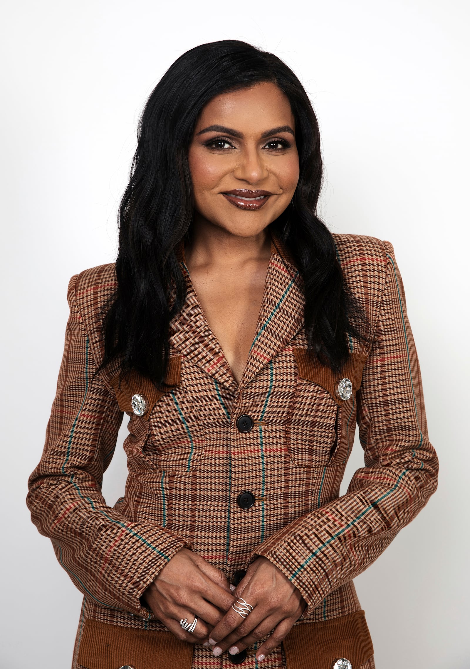 Mindy Kaling poses for a portrait to promote "Running Point" on Wednesday, Feb. 12, 2025, in Los Angeles. (Photo by Rebecca Cabage/Invision/AP)