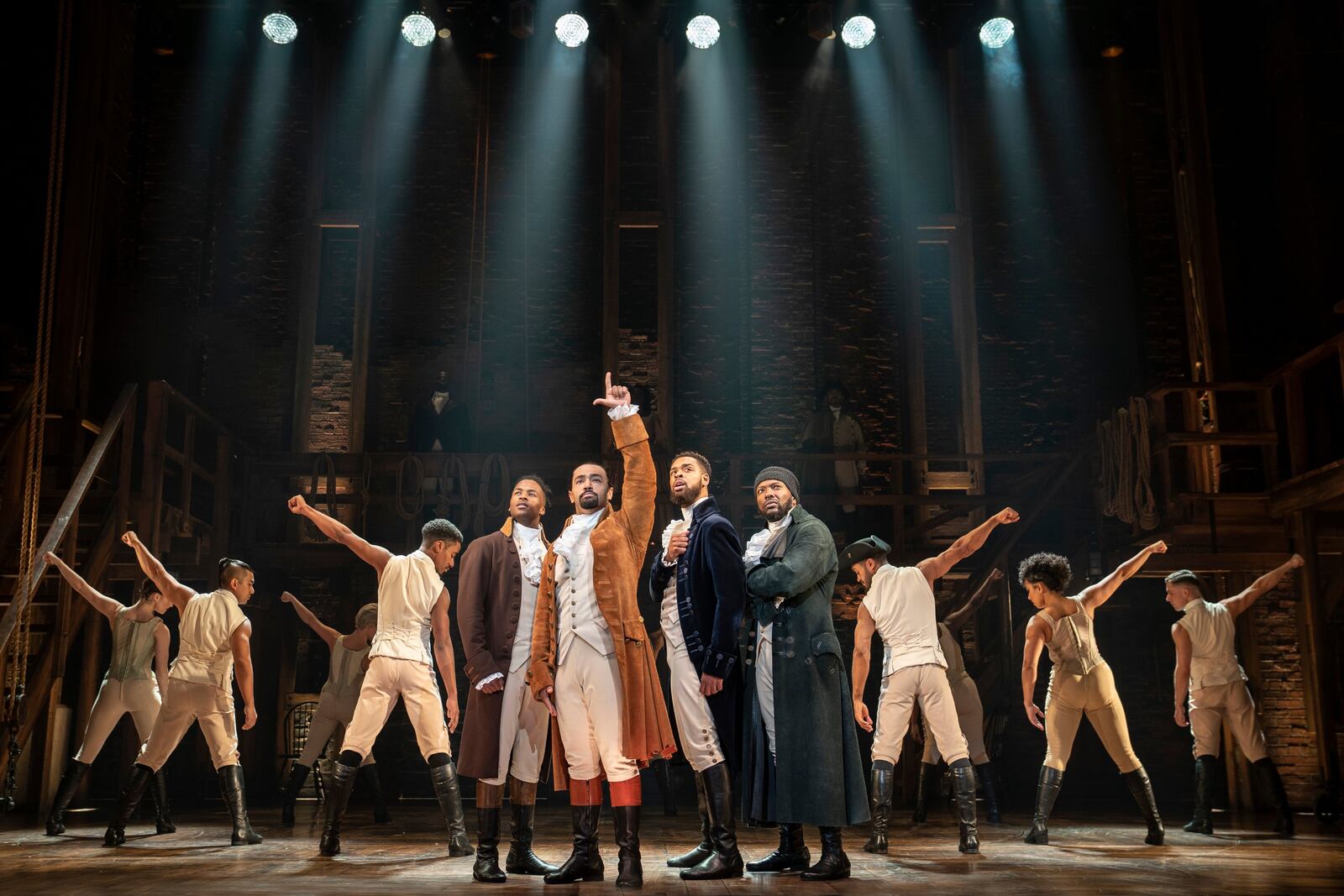 "Hamilton," depicted here with a photo of the 2021 national touring cast, will be performed Oct. 1-13, 2024 at the Schuster Center courtesy of Dayton Live. JOAN MARCUS/CONTRIBUTED