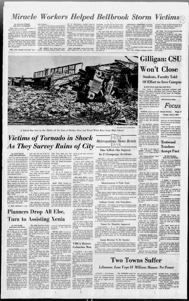 Xenia tornado 1974 DDN pages