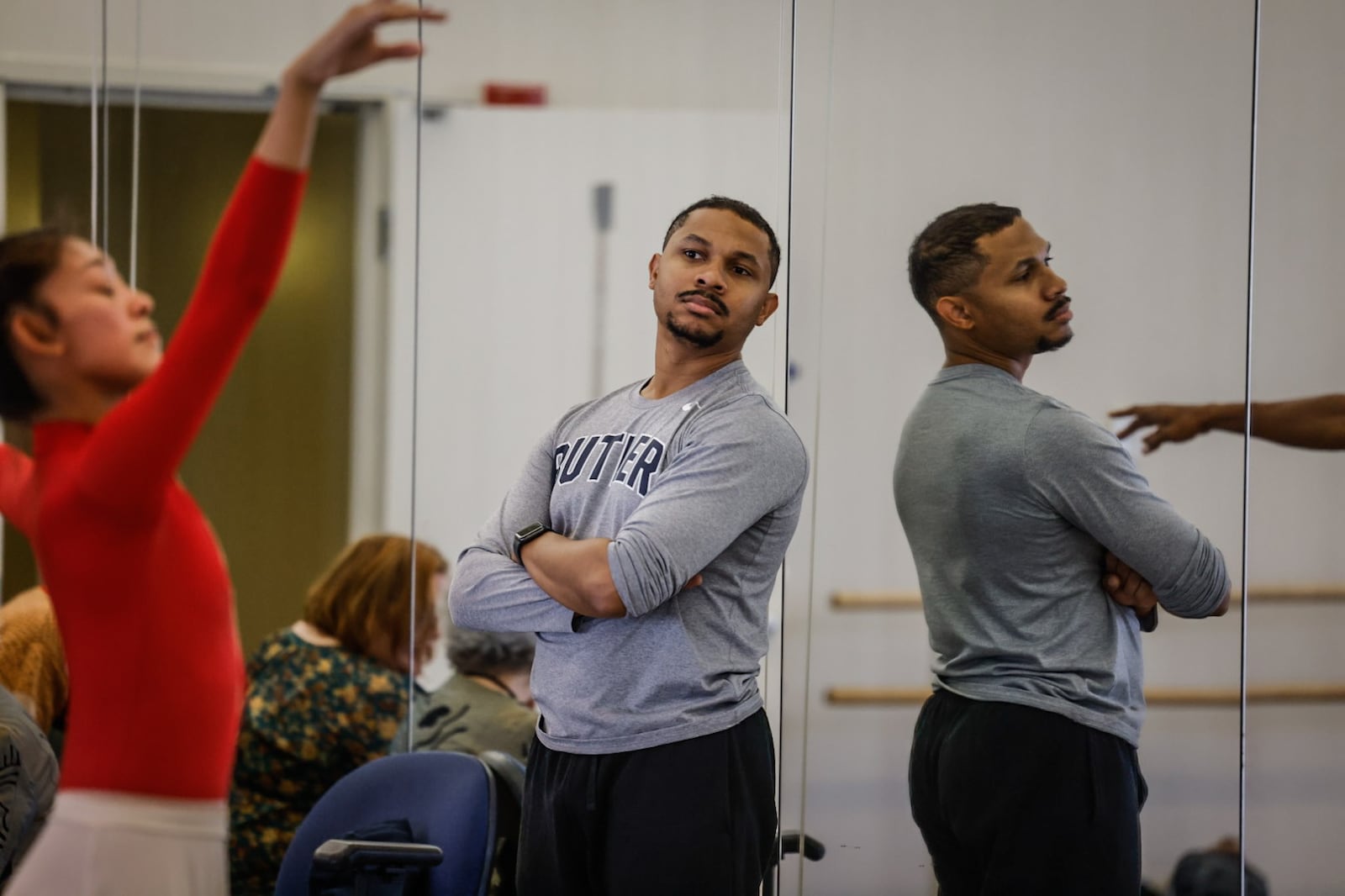 Dayton Ballet Artistic Director Brandon Ragland oversees a rehearsal with the Dayton Ballet dancers. JIM NOELKER/STAFF