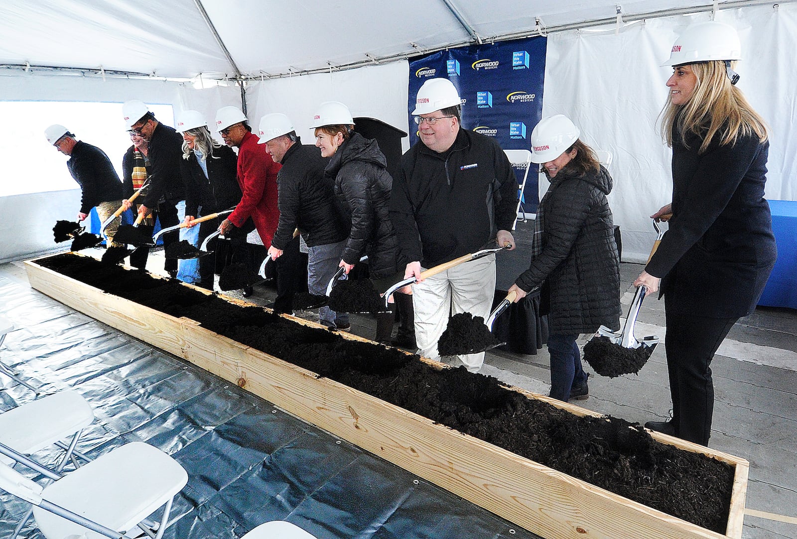 Norwood Medical breaks ground Tuesday March 14, 2023 for a new building located at 2017 Webster Street. MARSHALL GORBY\STAFF