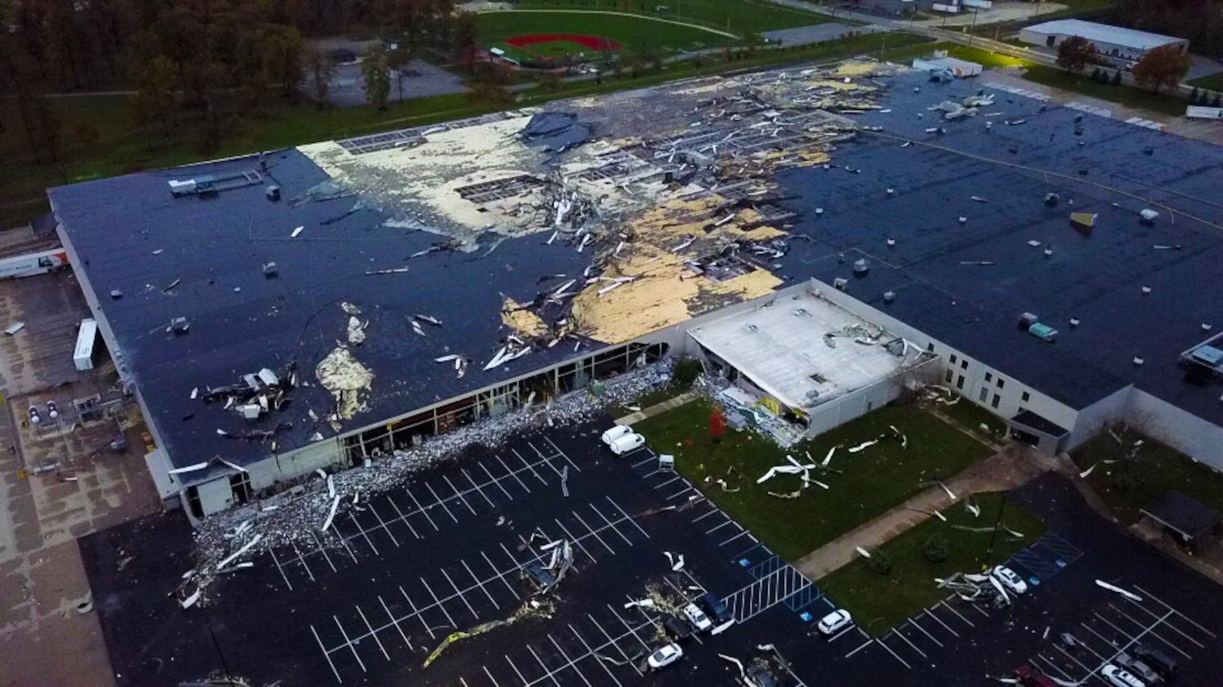 Suspected tornado damage in Celina, Nov. 6, 2017