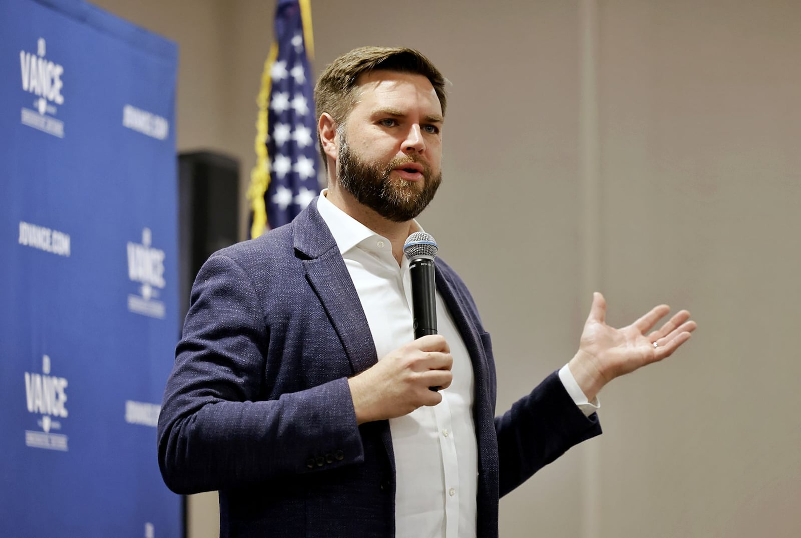 U.S. Senate-elect J.D. Vance made a campaign stop in Butler County Wednesday, Nov. 2, 2022 at Marriott Cincinnati North in West Chester Township. NICK GRAHAM/STAFF