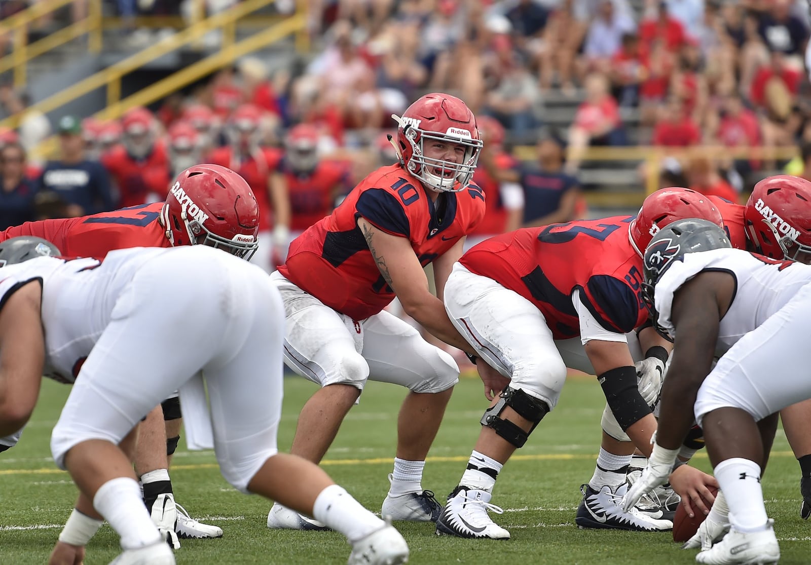 Dayton quarterback Jack Cook during last week’s game against Robert Morris. Erick Schelkun/CONTRIBUTED