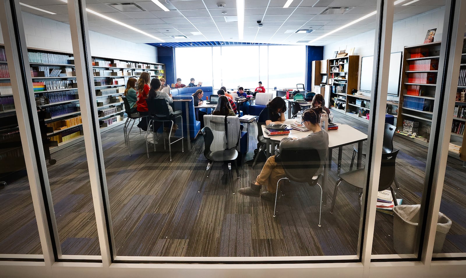 Inside the new Warner Middle School in Xenia. MARSHALL GORBY\STAFF