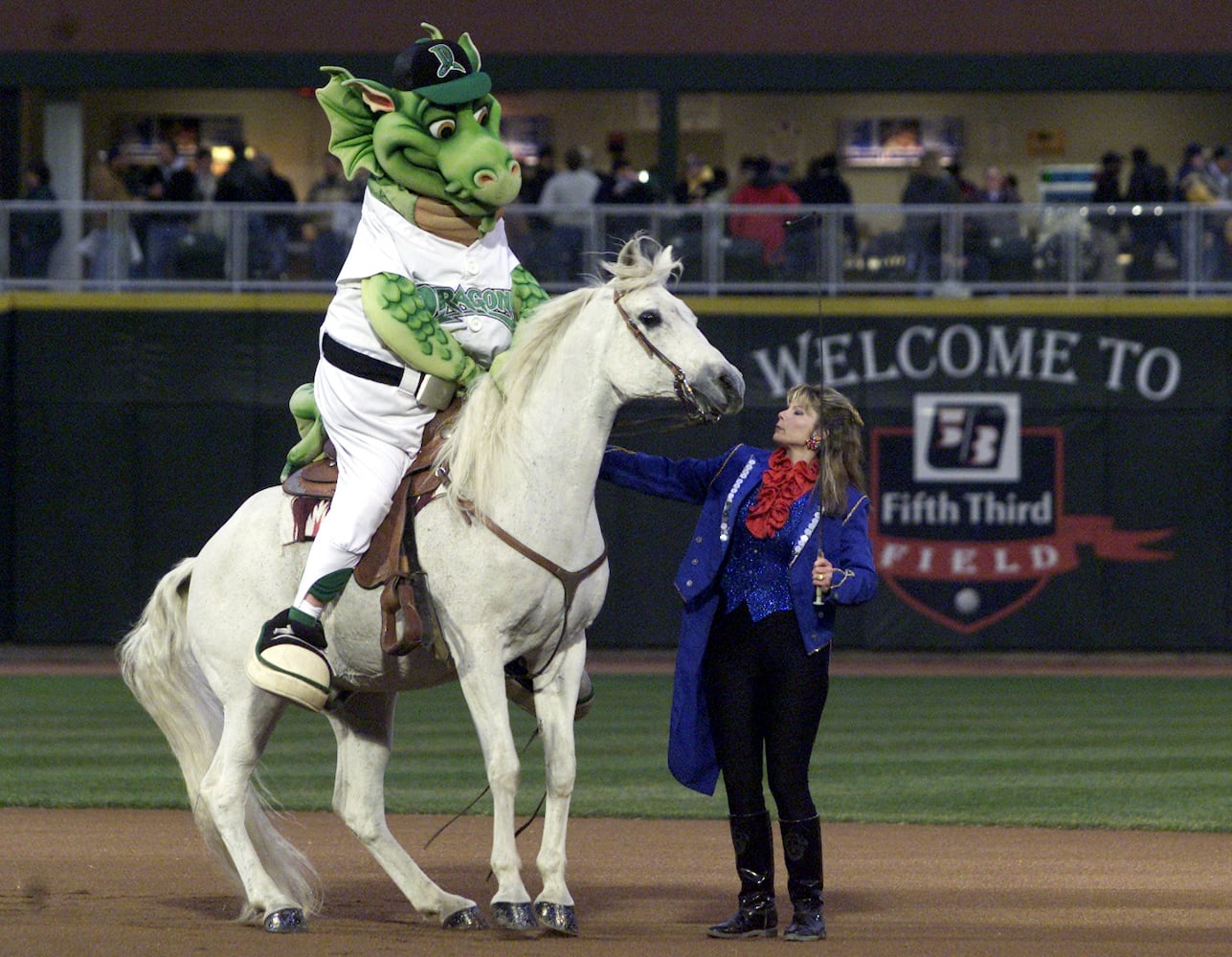 Dragons mascot fun in home openers