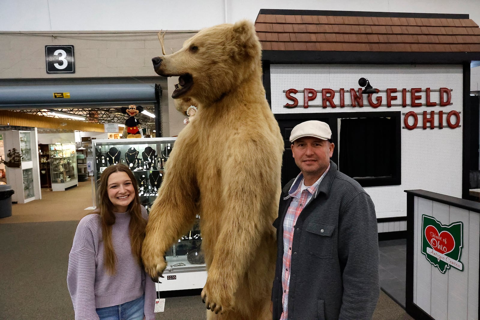 Jacob Berner and his daughter, Kaylin Farmer, hope everyone comes out to see what the Heart of Ohio Antique Center has to offer. Berner and his brother recently purchased the center. BILL LACKEY/STAFF