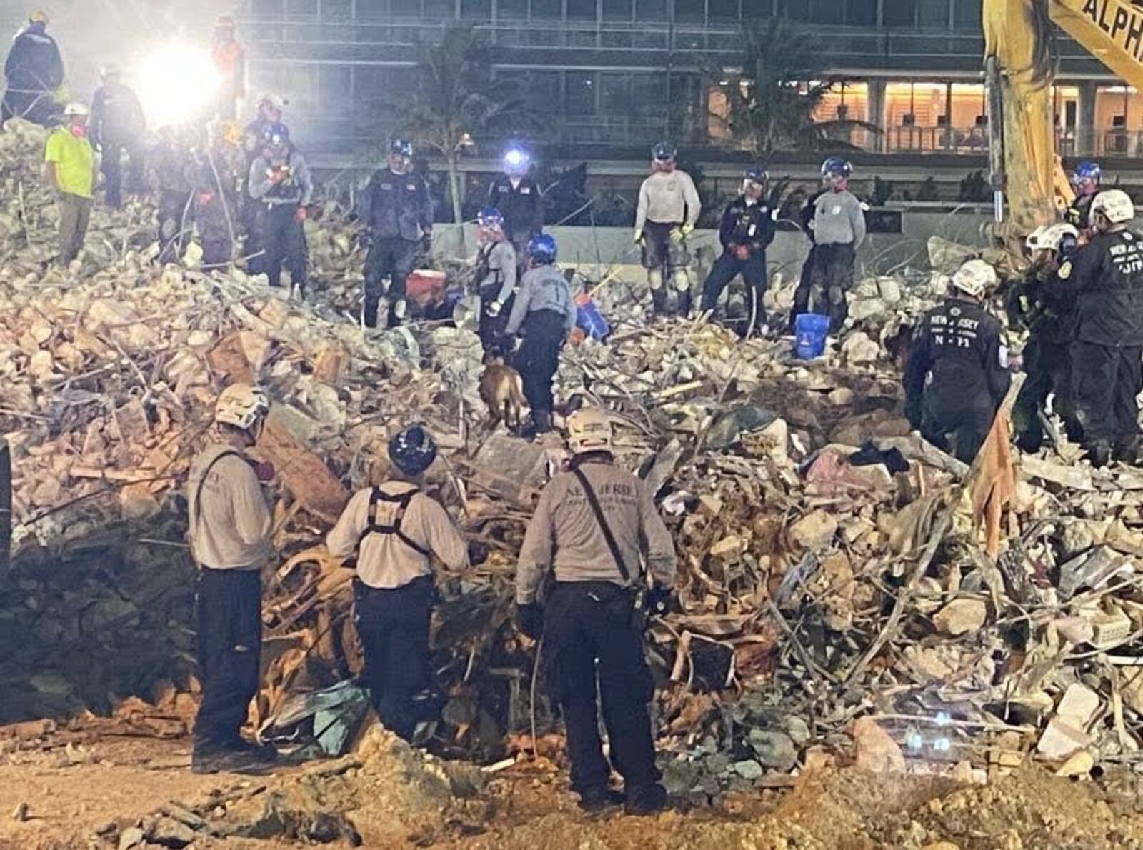 Ohio Task Force 1 members are scheduled to return to the Vandalia headquarters Thursday, July 15, 2021, after completing their mission assisting search and rescue teams at the Champlain Tower collapse in Surfside, Florida. Photo courtesy Ohio Task Force 1.