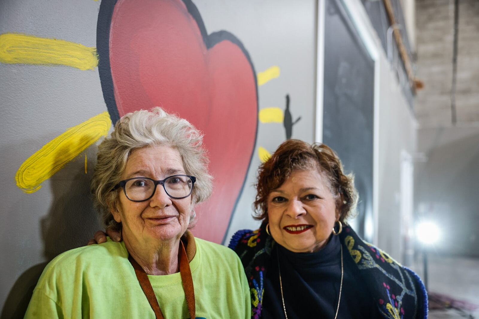 Community gem and president of the Twin Towers neighborhood association Leslie Sheward, left and Jan Lepore-Jentteson is the executive director east end community services. JIM NOELKER/STAFF