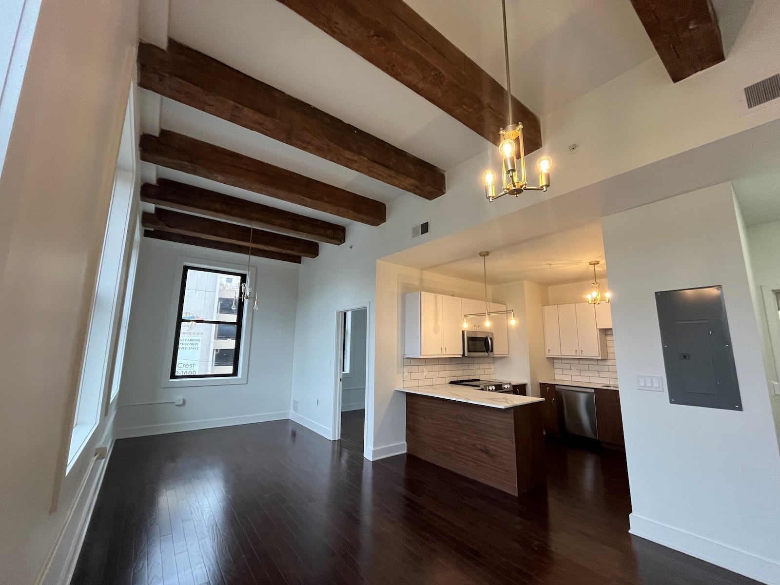 One of the 19 new housing units in the Home Telephone Lofts. The apartment building is located at the northeast corner of South Jefferson and East Fourth Streets, in the Fire Blocks District. CORNELIUS FROLIK / STAFF