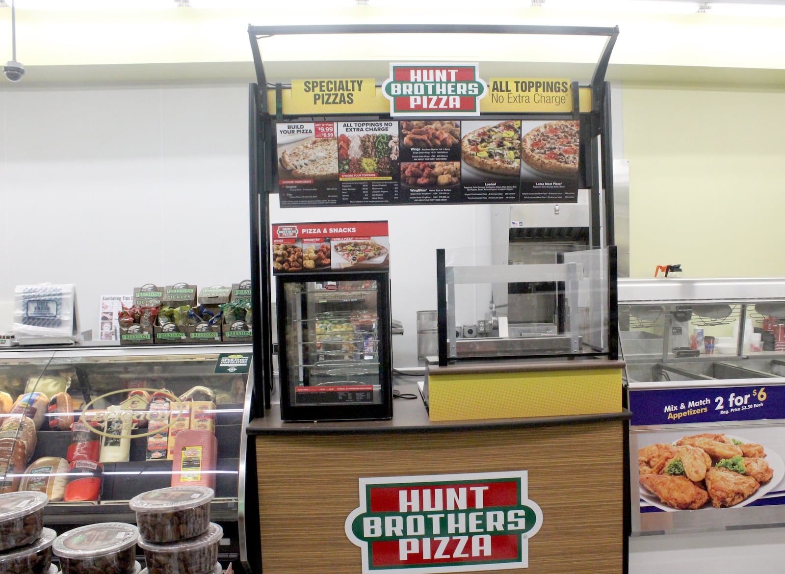 Stop-N-Save Foods, 36 W. Third St. next to the Arcade, will start serving Hunt Brothers Pizza on Tuesday, May 21, 2019 and Genuine Broaster Chicken Thursday, May 23, 2019