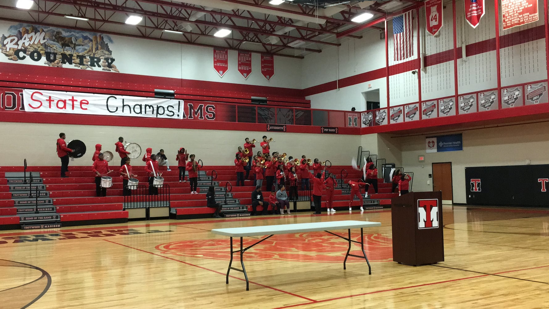 PHOTOS: Trotwood parents and fans welcome home football state champs at victory celebration