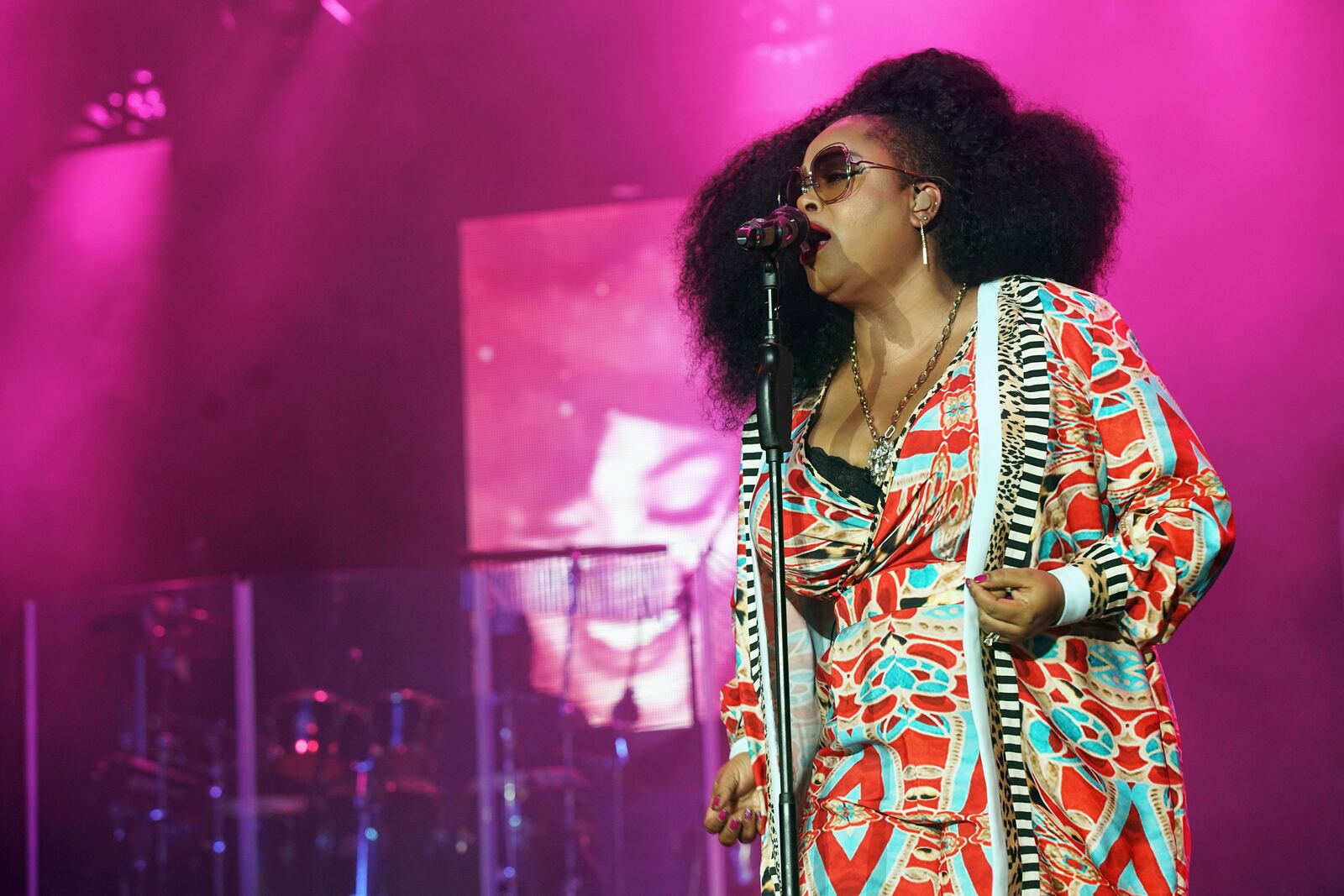 NEW ORLEANS, LA - JULY 01:  Singer Jill Scott performs onstage at the 2017 ESSENCE Festival Presented By Coca Cola at the Mercedes-Benz Superdome on July 1, 2017 in New Orleans, Louisiana.  (Photo by Bennett Raglin/Getty Images for 2017 ESSENCE Festival)