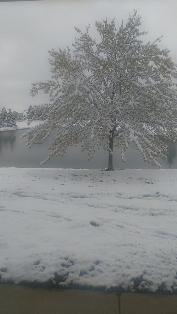 PHOTOS: Snowfall in April in the Miami Valley