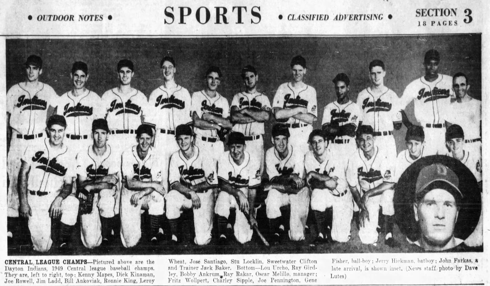 Sept. 11, 1949: Given new park, Dayton might get AAA baseball. Dayton Indians pictured. DAYTON DAILY NEWS ARCHIVES