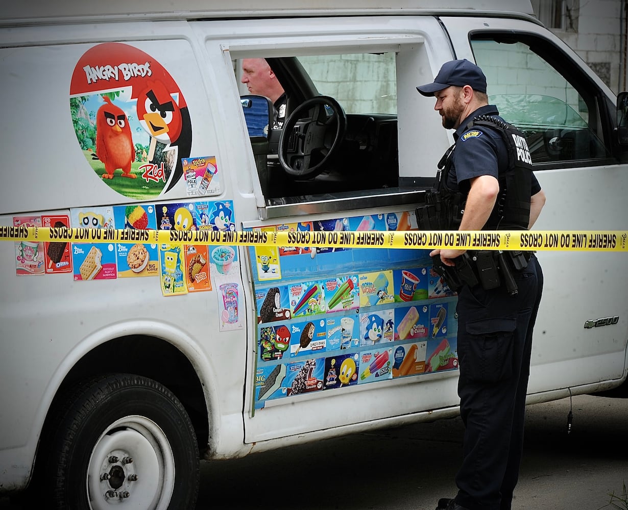 Man shot while driving ice cream truck in Dayton Thursday, July 7, 2022. MARSHALL GORBY \STAFF