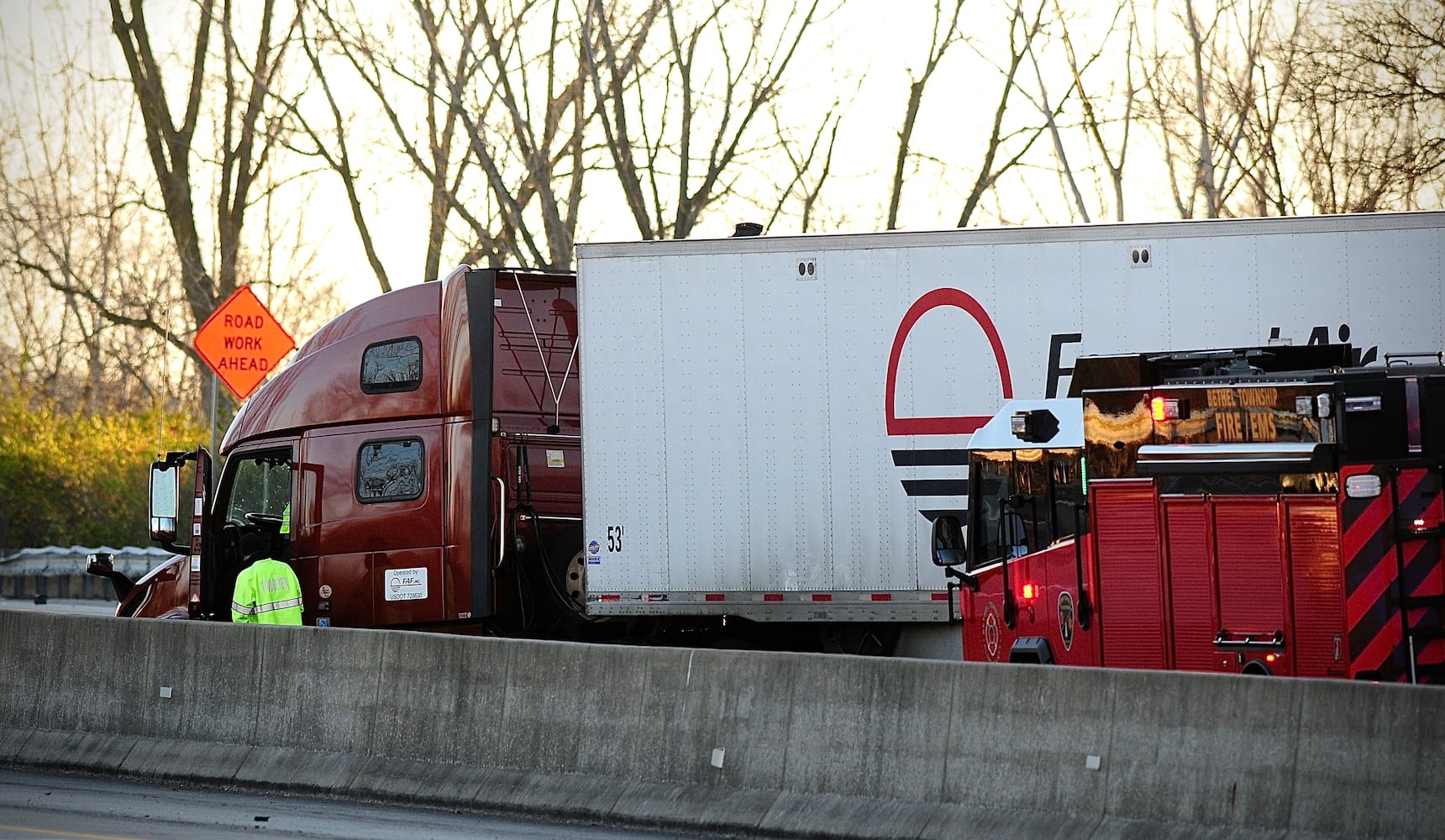 1 hospitalized after after I-70 Clark County crash