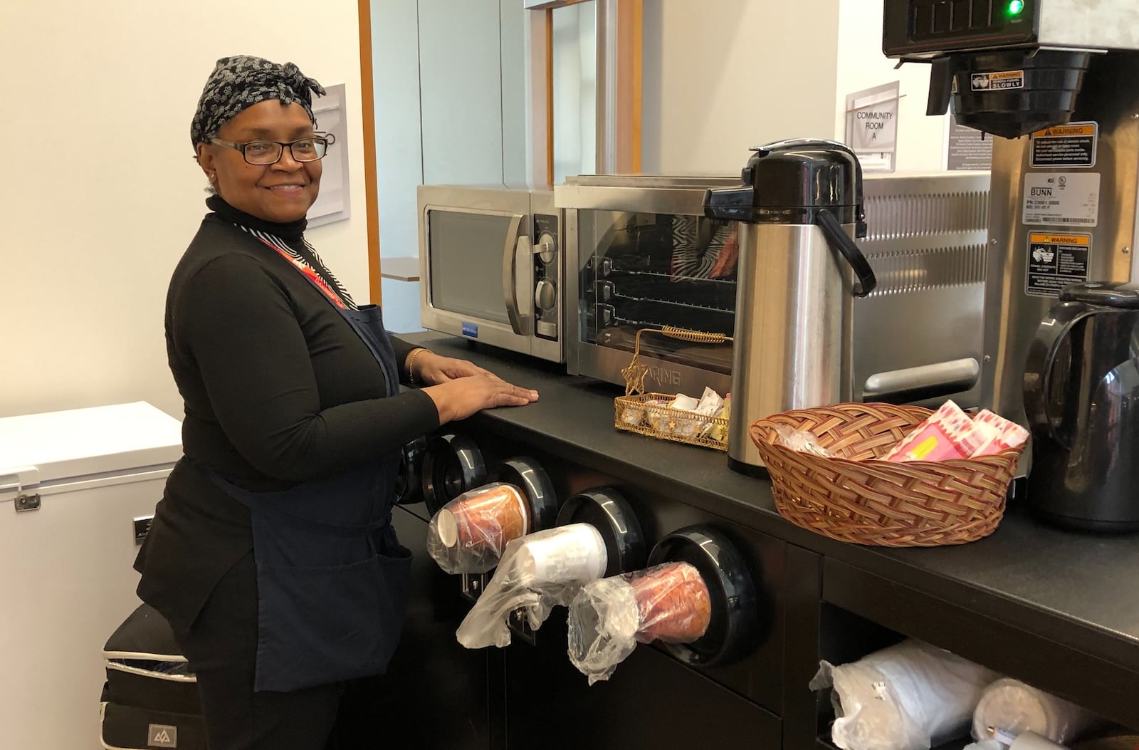 Patricia Rucker, owner of Tricia's Delicious Cafe, which is now open inside the Dayton Metro Library NW Branch on Philadelphia Drive near Salem Avenue.