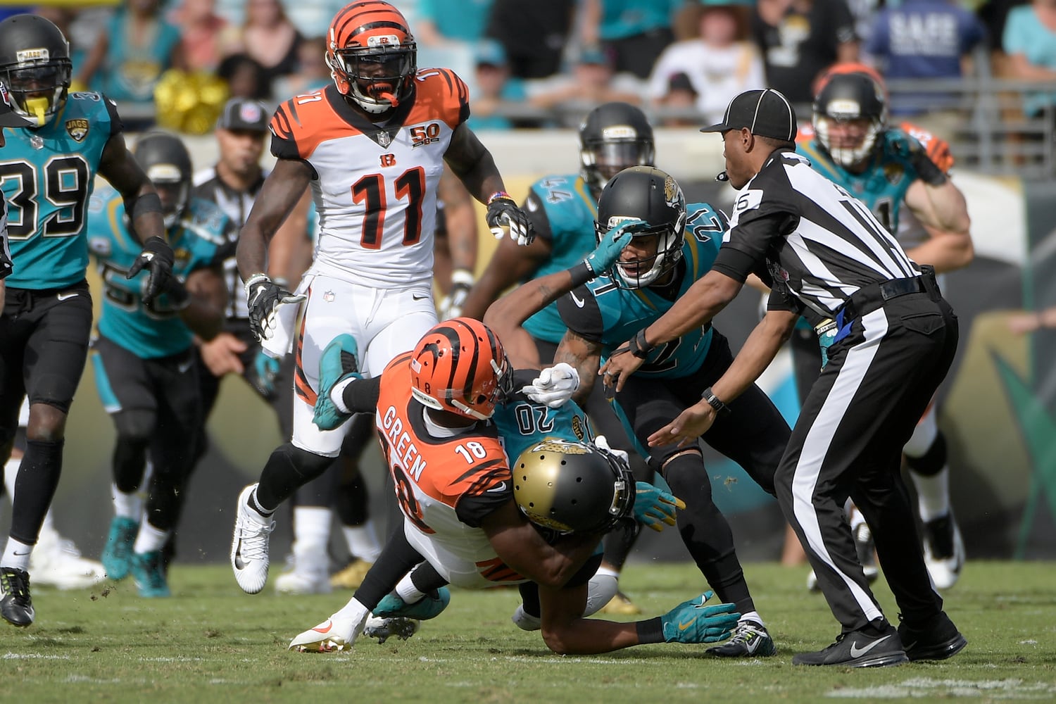 WATCH: Bengals A.J. Green ejected for fighting vs. Jaguars