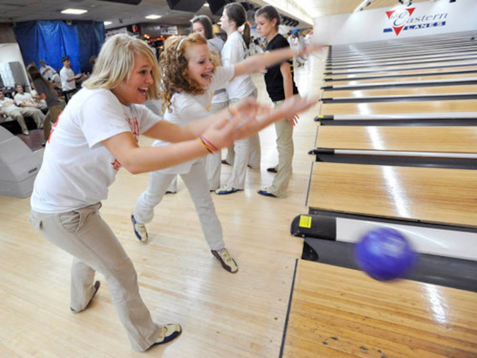 Bishop Fenwick High School Freshmen participate in the Bowl For Kids Sake event to raise money for the Big Brothers, Big Sisters mentoring program Thursday, May 21, 2009 at Eastern Bowling Lanes in Middletown, Ohio.