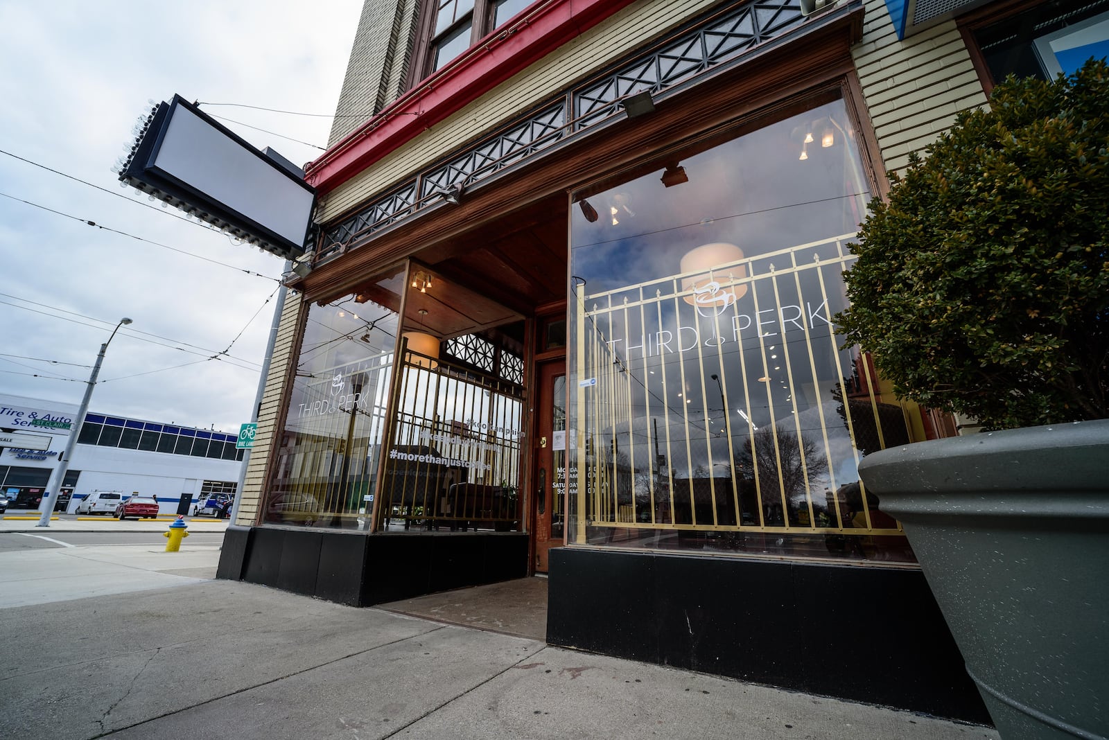 The former Third Perk Coffeehouse & Wine Bar, located at 146 E. Third St. in downtown Dayton’s Fire Blocks District. This location opened on December 30, 2020. Third Perk’s original location opened in 2015 at 46 W. Fifth St. TOM GILLIAM / CONTRIBUTING PHOTOGRAPHER