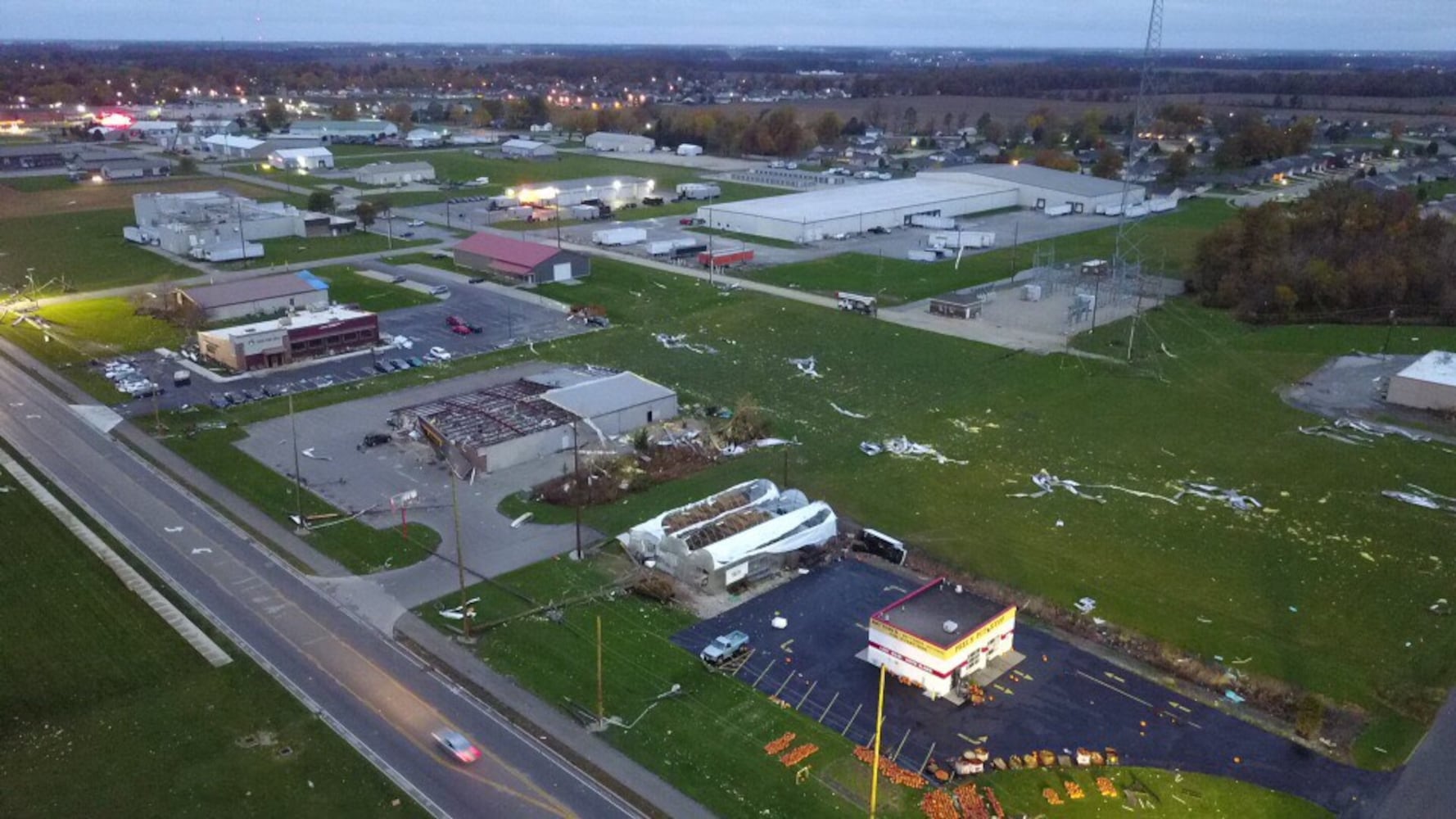 Suspected tornado damage in Celina, Nov. 6, 2017