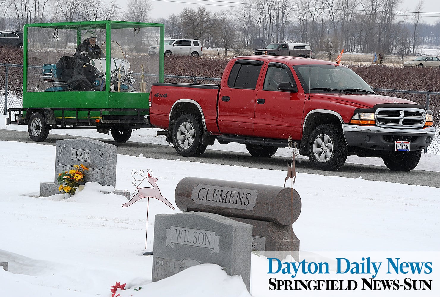 Local man buried on motorcycle