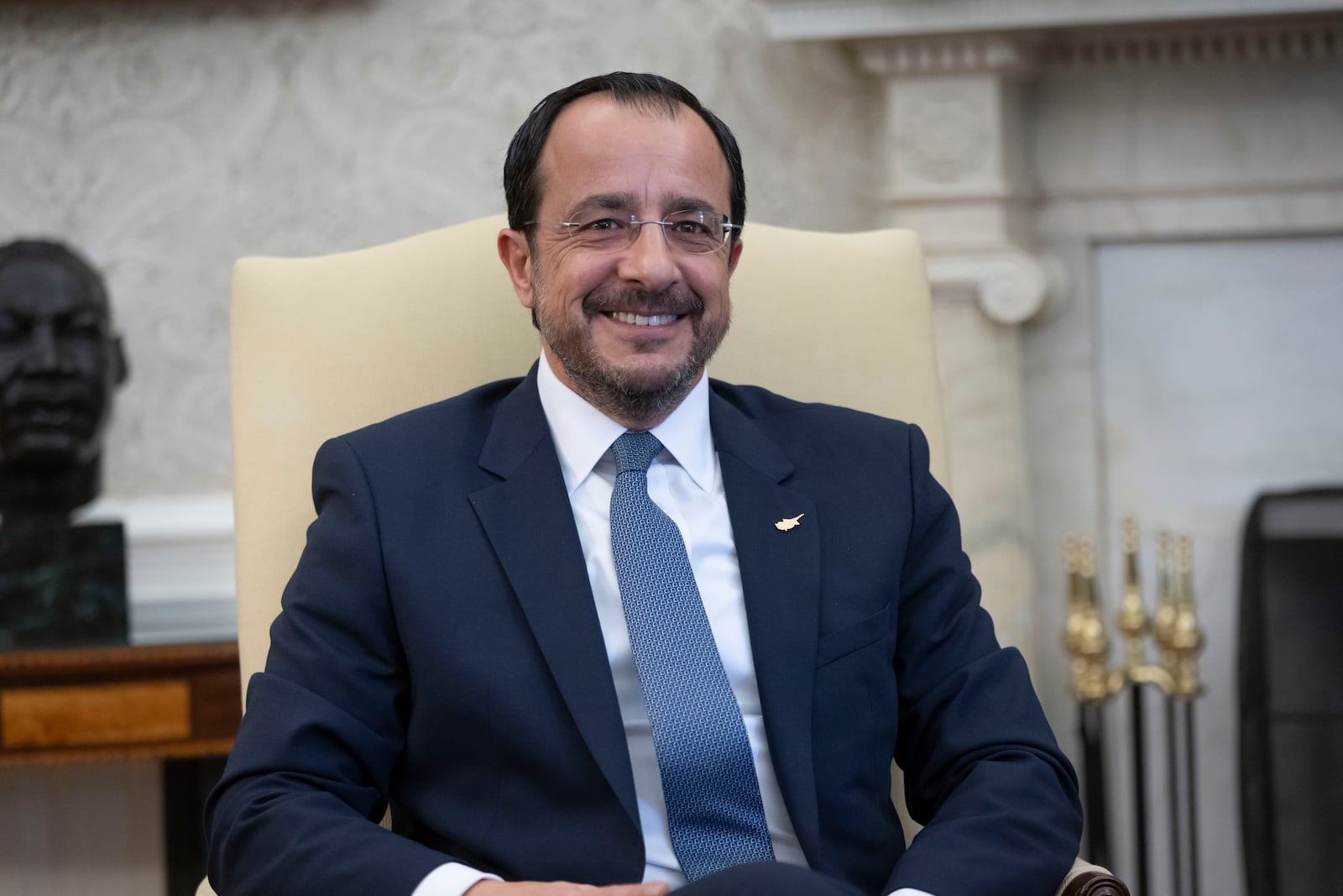 President of Cyprus Nikos Christodoulides meets with President Joe Biden in the Oval Office of the White House in Washington, Wednesday, Oct. 30, 2024. (AP Photo/Ben Curtis)