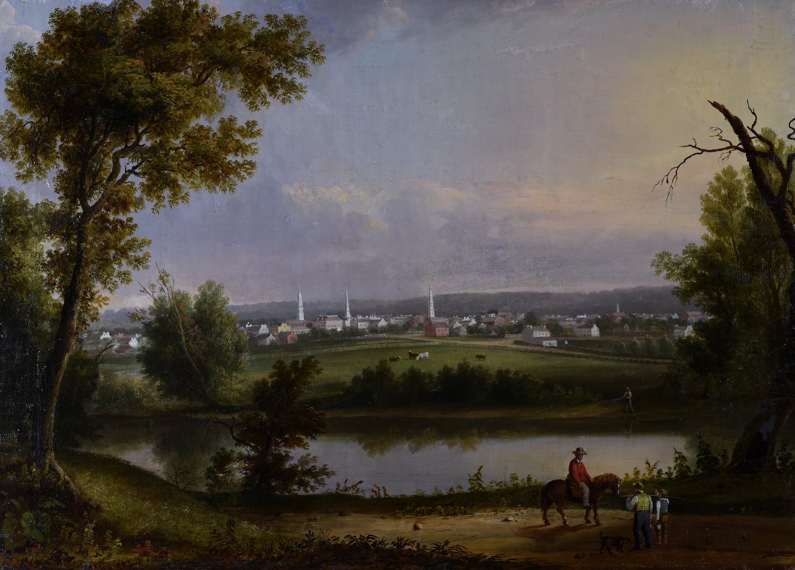 Conservation work on "Dayton from Steele's Hill'' by Thomas Worthington Whittredge included cleaning the painting, repairing damaged areas and correcting improper prior repairs. CONTRIBUTED